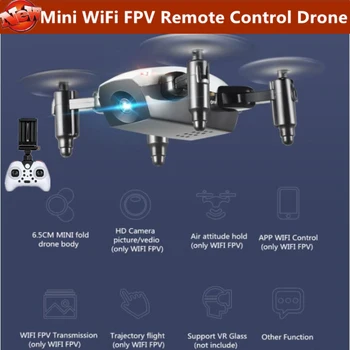 

Mini Foldable Remote Control quadcopter WiFi FPV HD Camera Height Maintenance One Key Return To Dome 360 Degree Rolling RC Drone