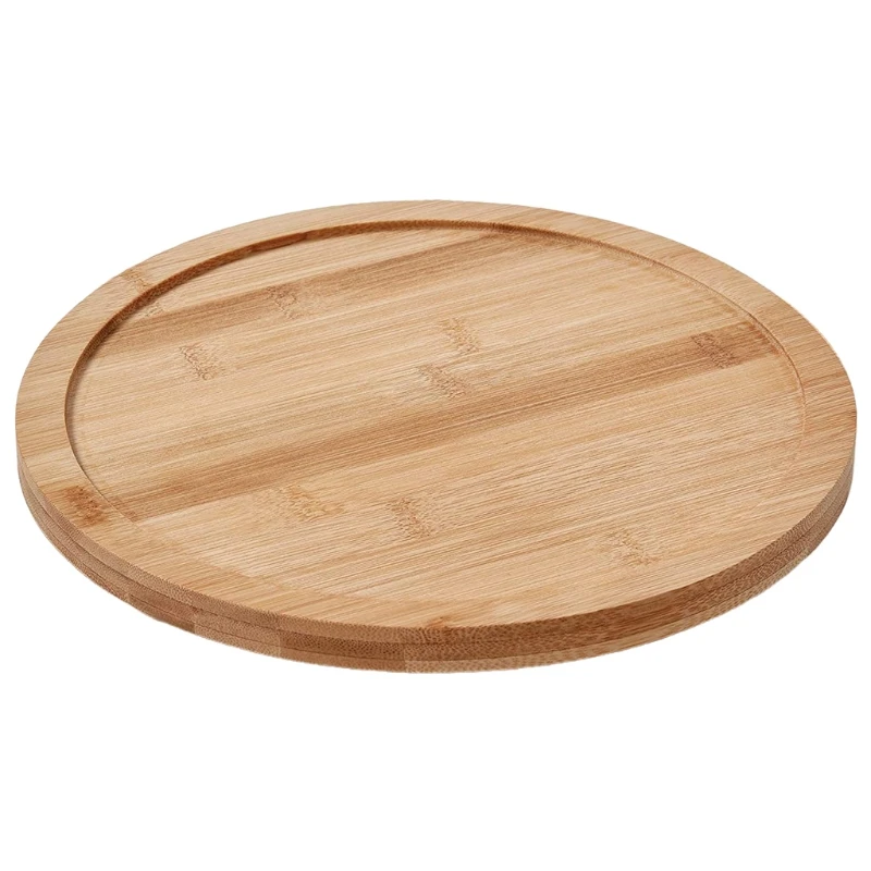 Anti-rust Round Bamboo Turntable Suitable for Cabinets Shelves Tables Kitchens Dressers Countertops and Bathrooms | Дом и сад