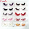 New color 3D luxury mink lashes wholesale natural long individual thick fluffy colorful false eyelashes Makeup Extension Tools 1