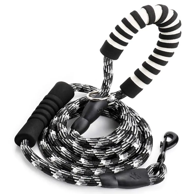 

Botique-6 Ft Dog Leash With 2 Padded Handle, Reflective Rope Leashes For Medium Large Dogs, Adjustable Traffic Handle