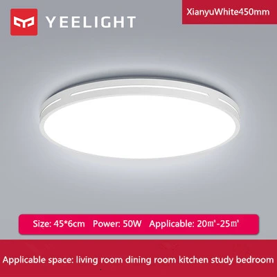 Новейший Xiaomi Yeelight умный светодиодный потолочный светильник s для гостиной Bluetooth светодиодный потолочный светильник Mijia APP пульт дистанционного управления - Цвет корпуса: XianyuWhite450mm