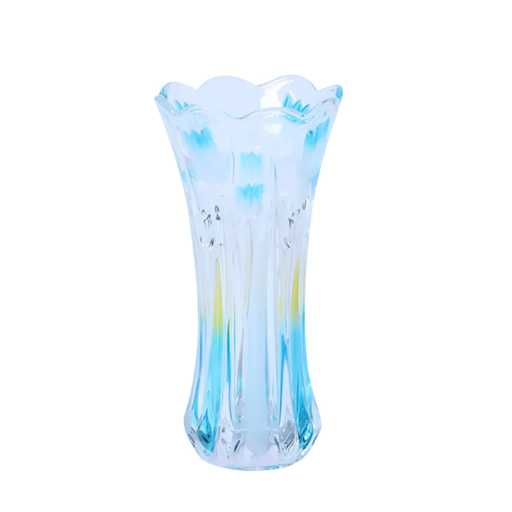  Design Deep Crystle Glass Flower Vase Terrarium Roses Lily Foliage Vases for Wedding Party Decor