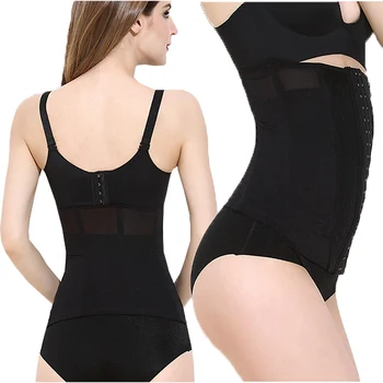 

Women Waist Trainers Firm Ladies Shapers Sexy Corset Slimming Control Belt 18 Buckle Body Shapers Modeling Strap Belt