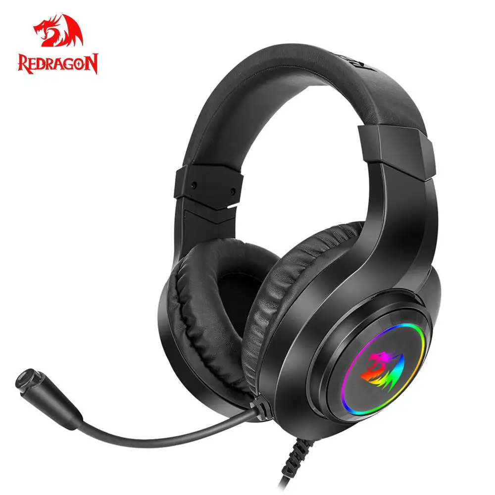 Redragon HYLAS H260 RGB gaming Headphone 3.5mm Surround sound Computer headset Earphones Microphone for PS4 Switch Xbox-one | Электроника