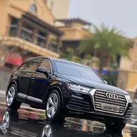 1:32 Scale Audi Q7 Sport SUV Alloy Car Model With Pull Back Sound Light Children Gift Collection Diecast Toy Model 1