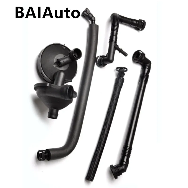 11617501566 116175045 Crankcase Vent Valve+breather Hose Kit Set For
