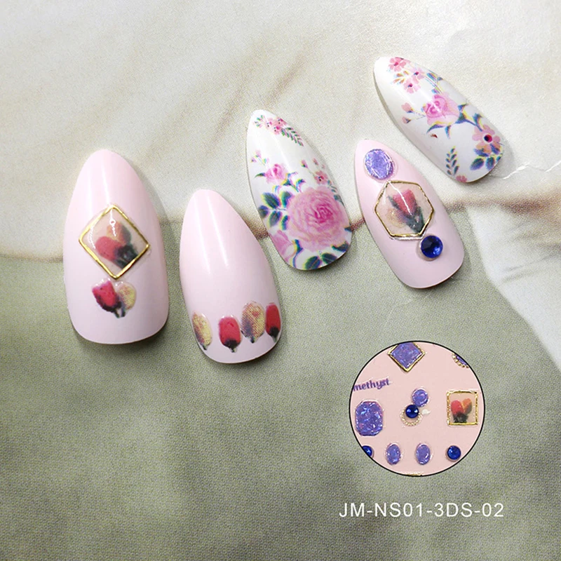 

1 Sheet 3D Flower Nail Art Water Decals Transfer Sticker Manicure Nail Decoration