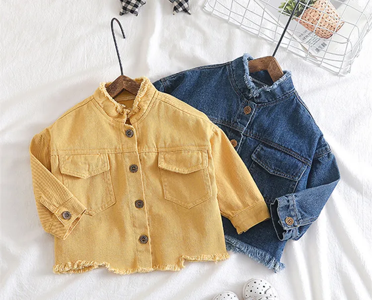 Girls Jackets New Arrival Autumn Casual Denim Jacket for Boys Kids Clothing Infant Girls Coats Child Outwear Toddler Baby Jacket