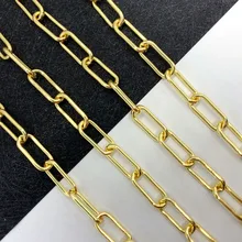 

Golden Handmade Chain Fashionable Copper Chain for DIY Jewelry Necklace Bracelet Jewelry Accessories Copper Chain 1 Meter