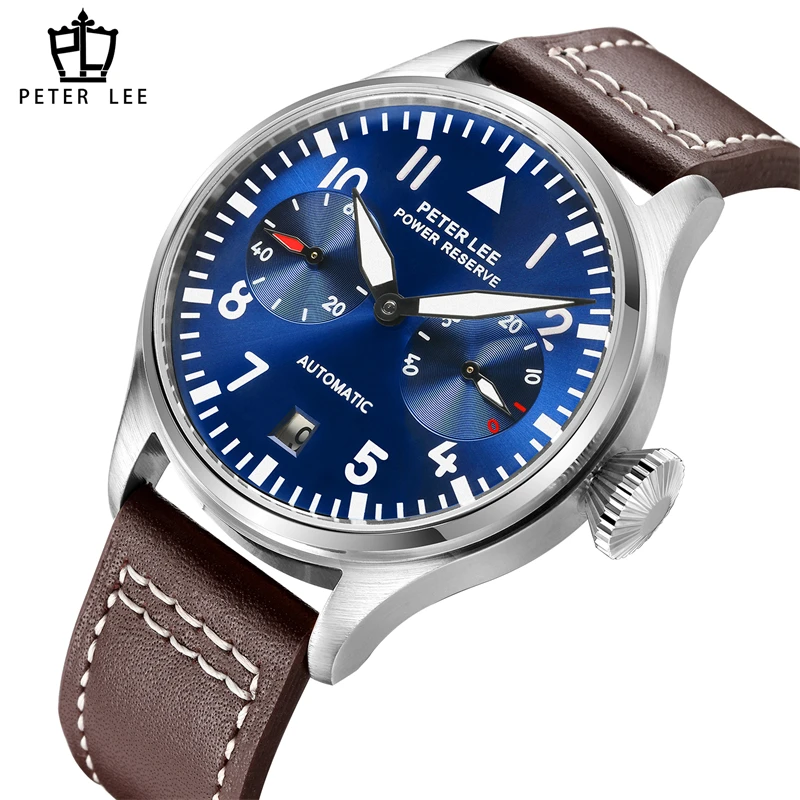 Luxury Brands PETER LEE Automatic Movement Mechanical Pilot