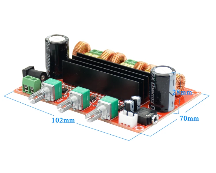 TPA3116 2,1 цифровой аудио усилитель доска TPA3116D2 сабвуфер динамик усилители DC12V-24V 2*50 Вт+ 100 Вт