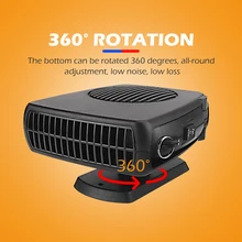 200W Winter Portable Electric Car Heater Fan 360-Degree Rotation Cooling Heating Dual-Use Windshield Defroster Defogger