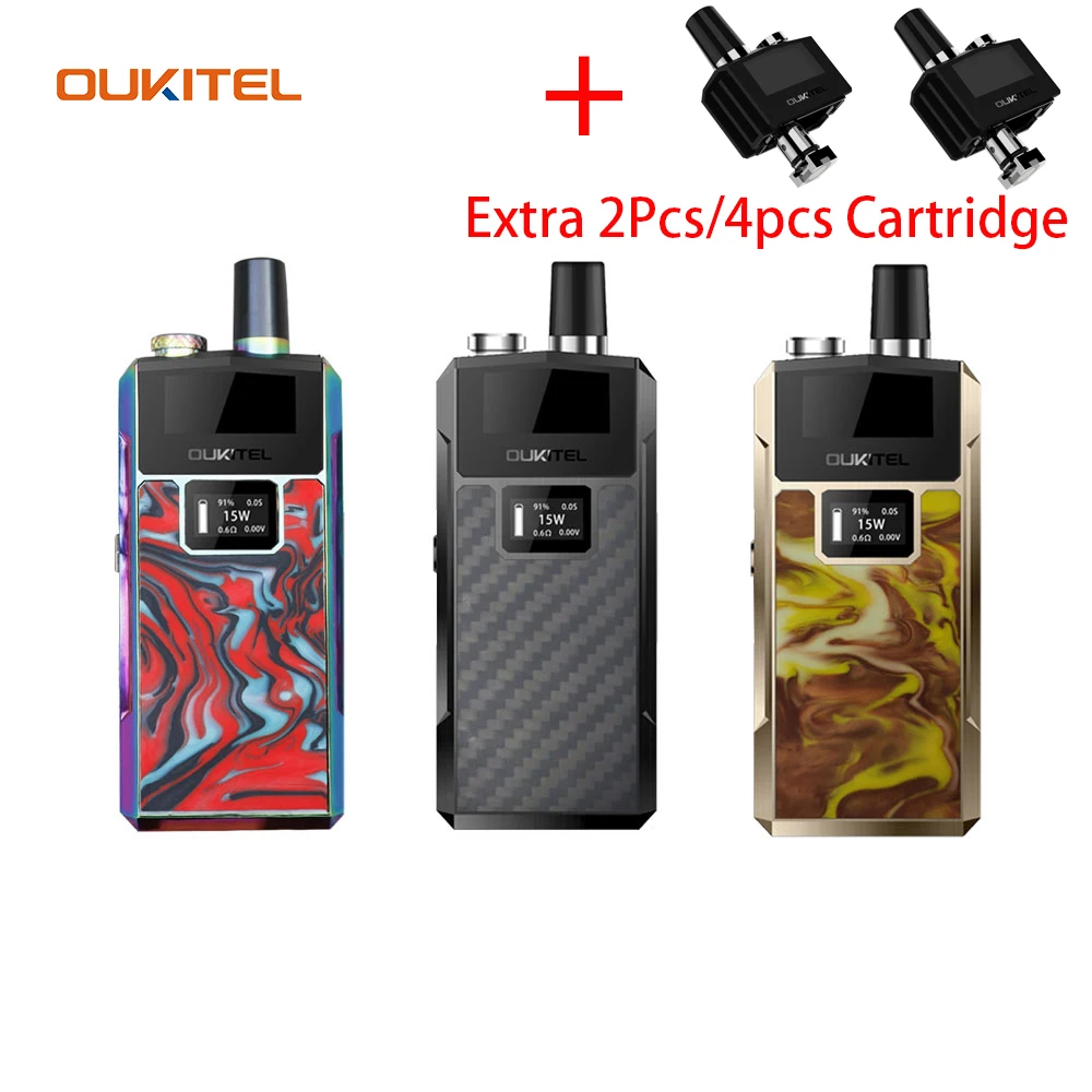 Оригинальная электронная сигарета Oukitel Bison Pod с модом 1000 мАч 2 мл картриджем Vape