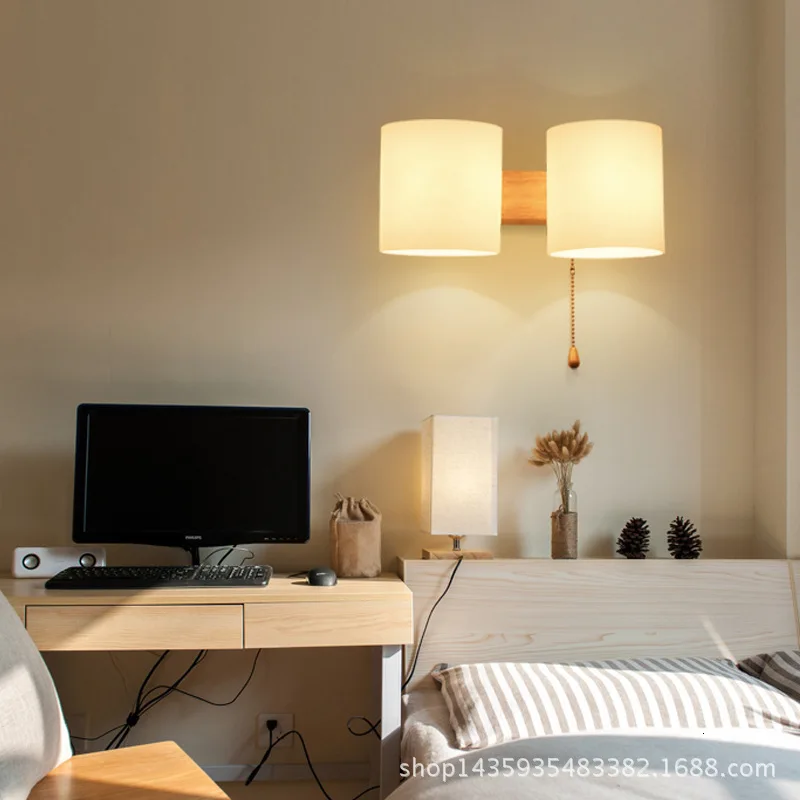 Скандинавский светодиодный настенный светильник из цельного дерева, стеклянный светильник для гостиной, светодиодный настенный светильник, светильник для спальни, светодиодный настенный светильник, настенный светильник