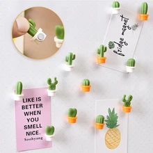 6 stücke Kühlschrank Magnet Nette Sukkulente Magnet Taste Kaktus Kühlschrank Nachricht Aufkleber Magnet Küche Dekoration Zubehör