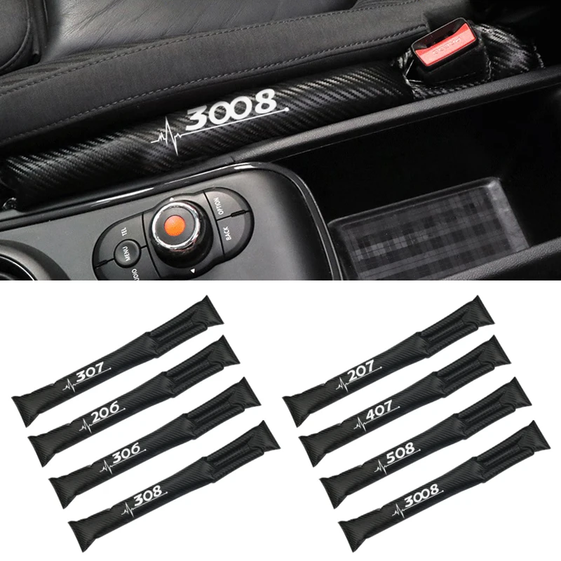 

1pcs Carbon Fiber Leakproof Protective Seat Gap Car Cover for Peugeot 206 207 208 306 307 308 407 408 508 2008 3008 accessories