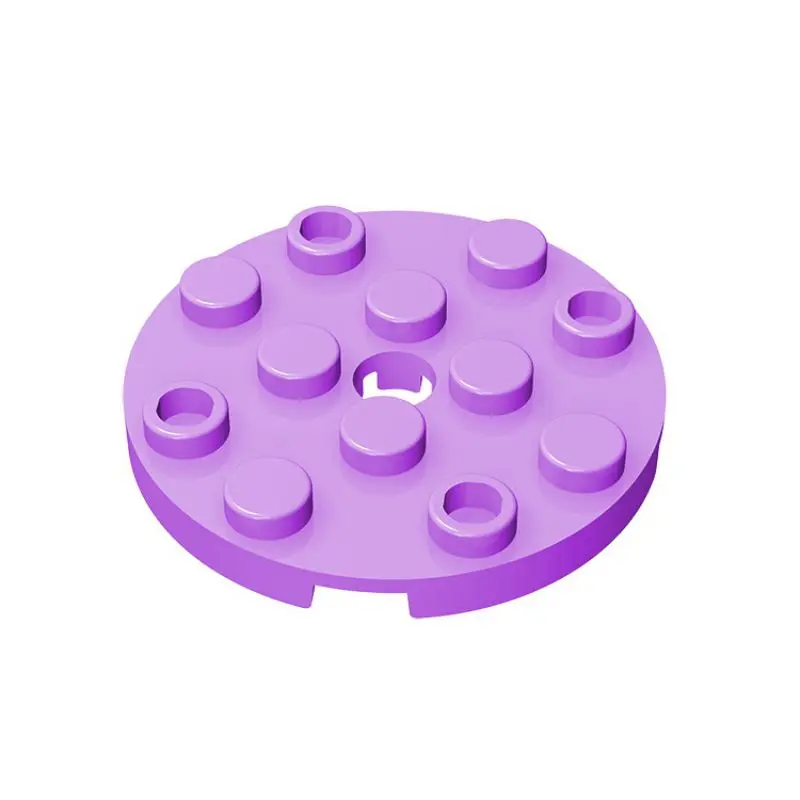 4x4 com Furo de Pino para Blocos de Construção Faça Você Mesmo 60474 Placa Redonda Peças Educacionais Brinquedos 10 Pçs Moc 2 4x4 com furo de pino para blocos