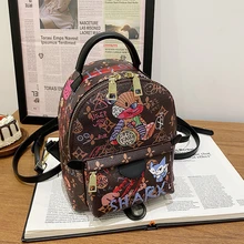

Women's Backpack 2021 Luxury Backpacks for Women of Original Brands Small Backpack Woman Designer Bag Leather Mini School Anime