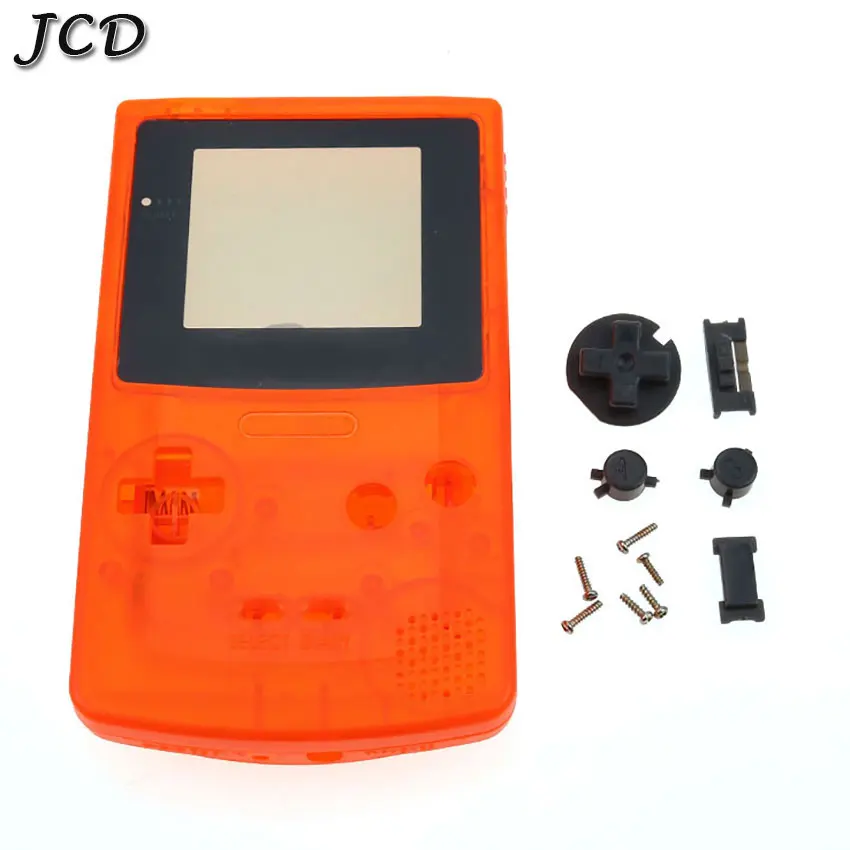 clear orange JCD для GBC Ограниченная серия замена оболочки для игровой консоли Gameboy color GBC полный корпус чехол с набором кнопок - Цвет: clear orange