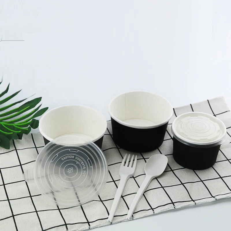 25 шт. высококачественные миски для мороженого Черная бумажная чашка домашний