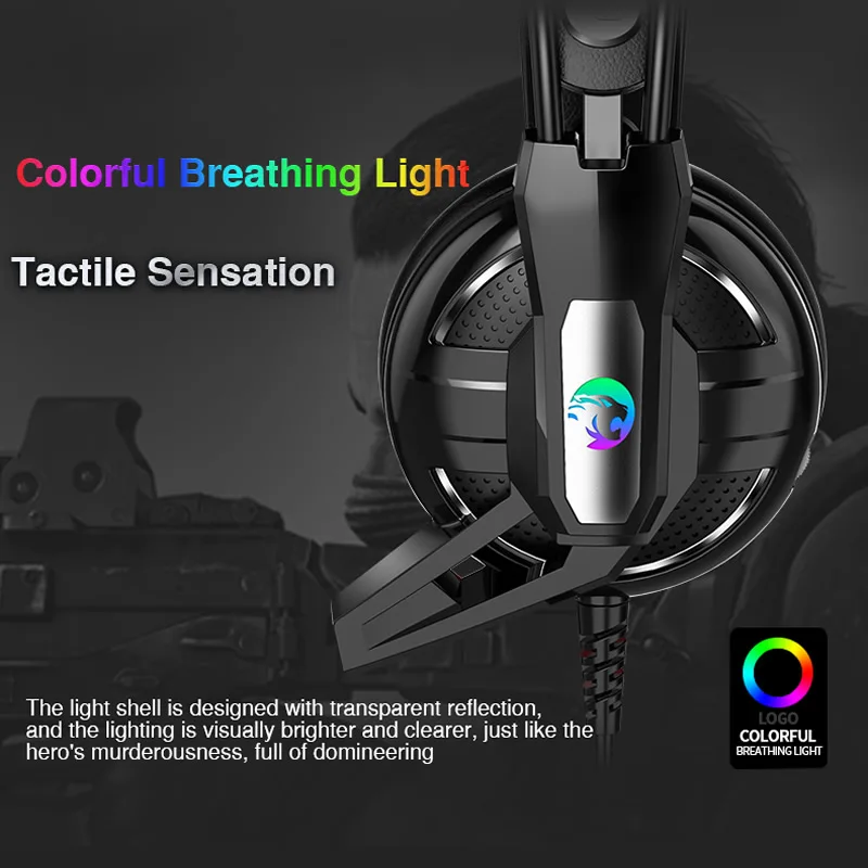 Gaming Headphones Headset Deep Bass Stereo wired gamer Earphone Microphone with backlit for Xbox one PS4 Mobile phone PC Laptop