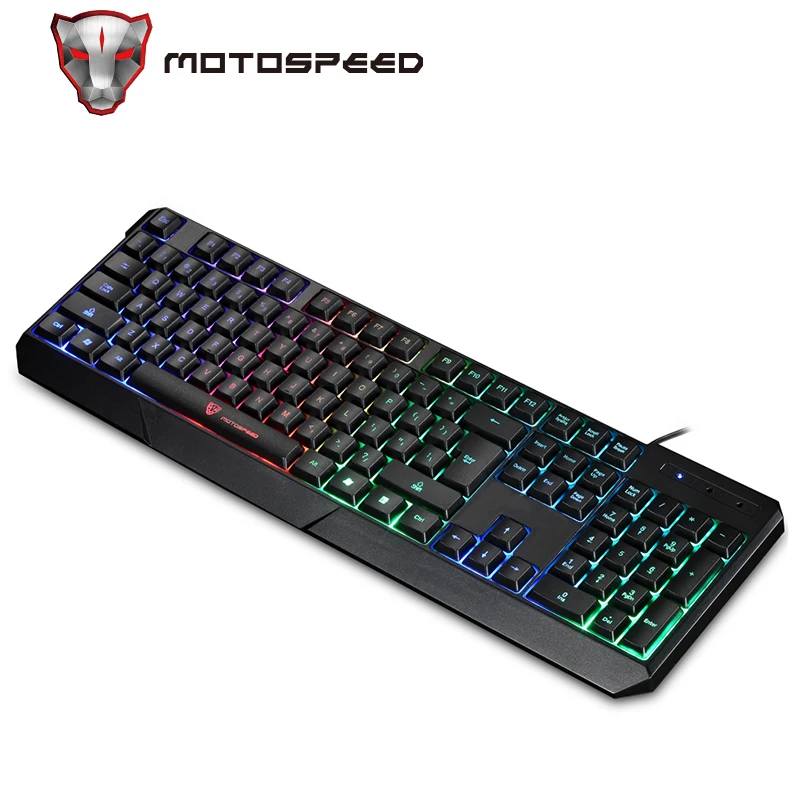 

Original MotoSpeed K70L 7-Color Backlight Computer Gaming Keyboard USB Powered for Sticker Desktop Laptop