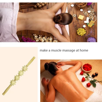 

44cm Wooden Home Spa Muscle Roller Stick Cellulite Blaster Deep Tissue Fascia Trigger Point Release Self Massage Tool Product