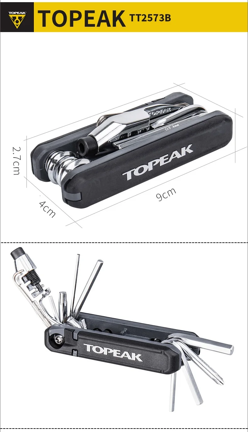 Topeak TT2573B 21 функциональный набор велосипедных инструментов для шоссейного велосипеда 12 Скоростей цепи инструмент для ремонта MTB набор инструментов для велосипедных шин шестигранный инструмент гаечный ключ