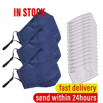 

3 Pcs Breathable Mouth Muffle Unisex Facemask Dust Proof Windproof Face Maskes +15 Activated Carbon Filter Mascarillas Mascarar
