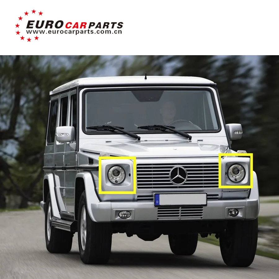 Светодиодный налобный фонарь G class w463 черный и серебристый цвет OEM стиль для G350 G500