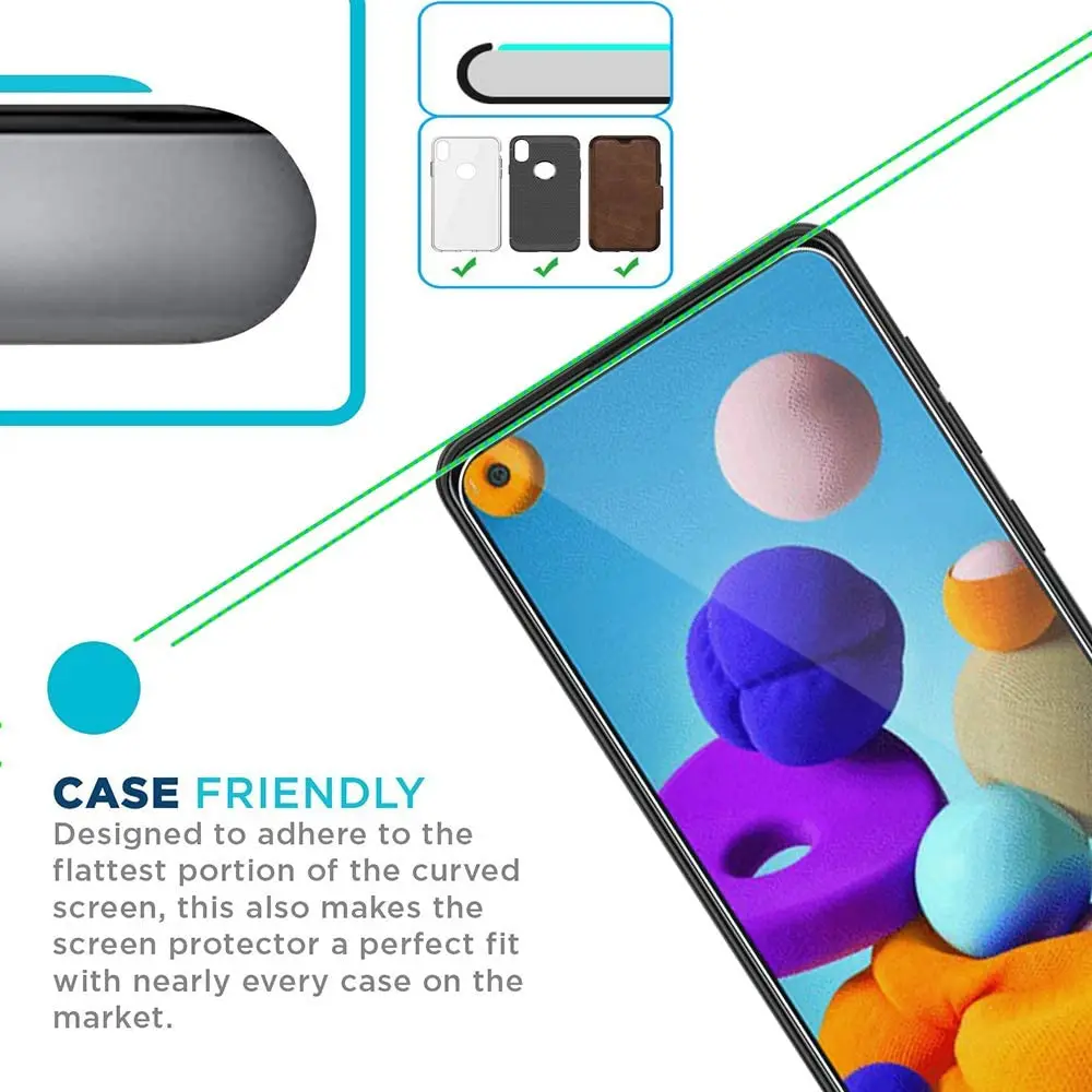 For Samsung Galaxy A21 A21s Tempered Glass Screen Protector For
