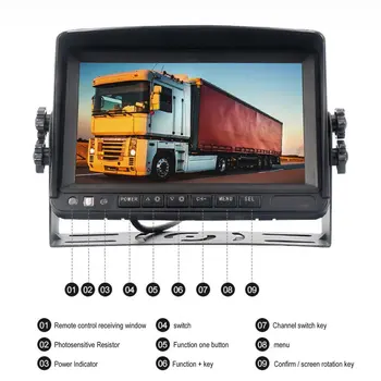 

7" Car Monitor 1080P Car Rear View Camera Parking Rearview System for Backup Camera Waterproof Night Backup Camera