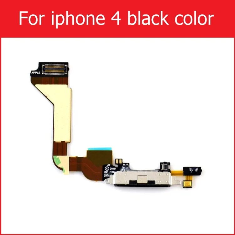 USB док-станция, зарядное устройство, гибкий кабель для iPhone 4, 4S, 5, 5S, 5C, SE, для зарядки наушников, аудио разъем, порт, разъем с микрофоном, гибкий кабель, лента - Цвет: For i4 black