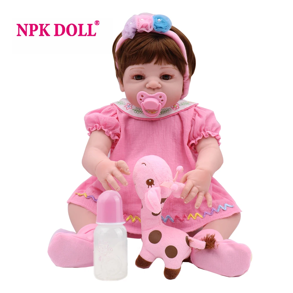 NPKDOLL Reborn Baby Dolls розовые виниловые игрушки для ванной реалистичные новорожденных