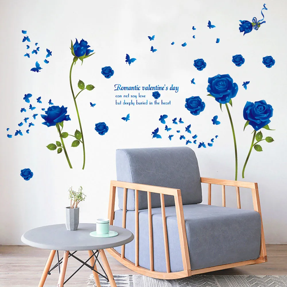 

Fashion Peony Flowers Wall Sticker for bedroom Modern Nordic Wall Sticker Watercolor flower Wall decor art Living room decor