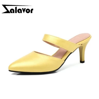 

ZALAVOR Women High Heels Sandals Slippers Pointed Toe Sexy Summer Shoes Women Casual Party Club Shoes Women Footwear Size 33-43