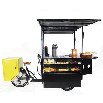 

electric three wheel tricycle modern coffee bike for adult mobile electric cafe cart coffee bicycle