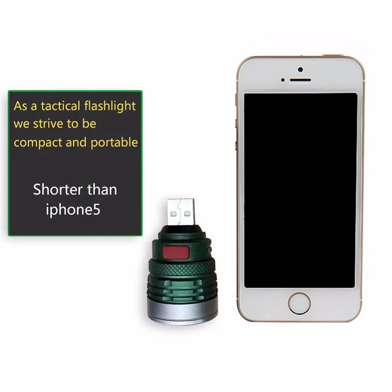 USB Handy Powerful LED Flashlight Portable Mini Zoomable 3 Modes Pocket Torch Lamp Lanterna Lighitng For Hunting Camping