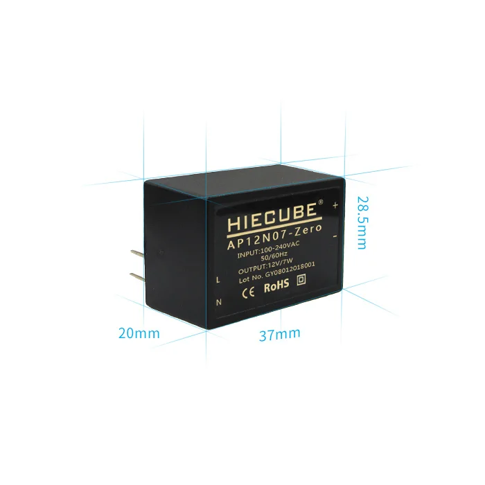 AC DC изолированное напряжение Регулируемый блок питания 7W220v AC до 3.3V5V12V Импульсный блок питания AP12N07