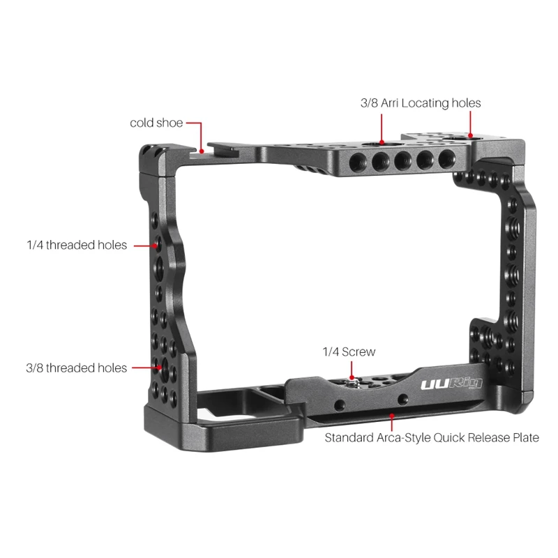Клетка для камеры ABKT-UURig для A7III standard Arca-style быстросъемная пластина с верхней ручкой для A7Iii A7R3 A7M3