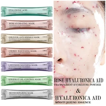 20PCS SPA Collagen Rose Hyaluronic Acid Soft Jelly Mask Powder Face Mask Anti Aging Anti Wrinkle Peel Off Rubber Facial Mask