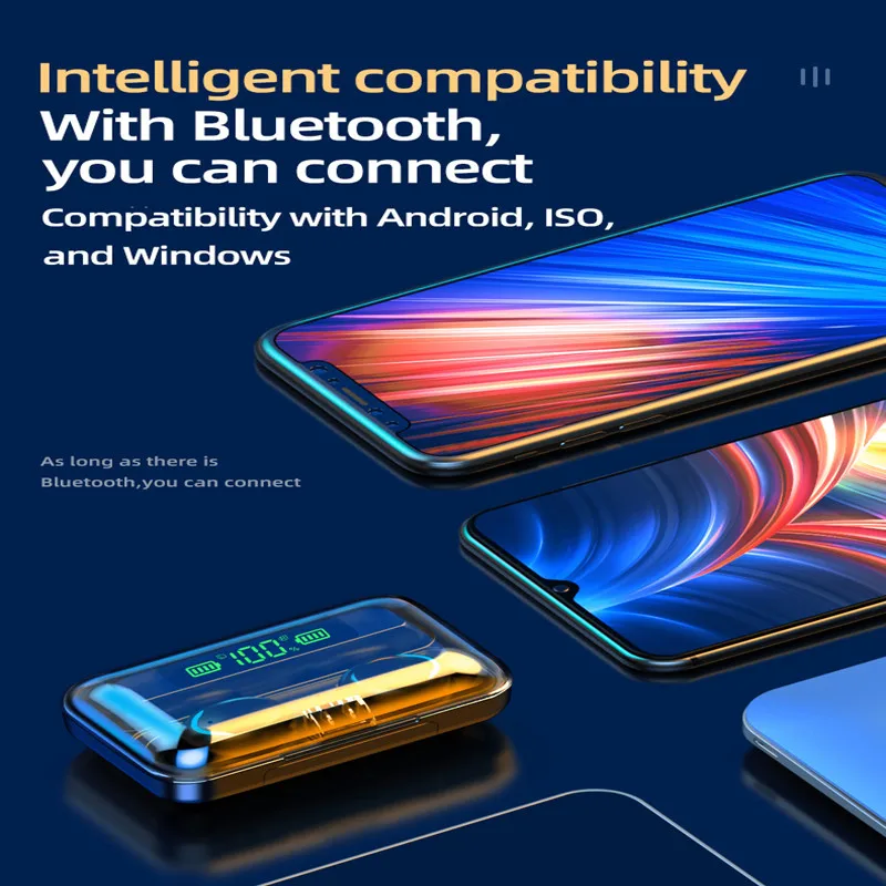 TWS Earbuds Xiomi Earphone Touch Bluetooth Headset Bass Stereo Wireless HIFI Earphone IPX5 Waterproof Sports Headphone With MIC