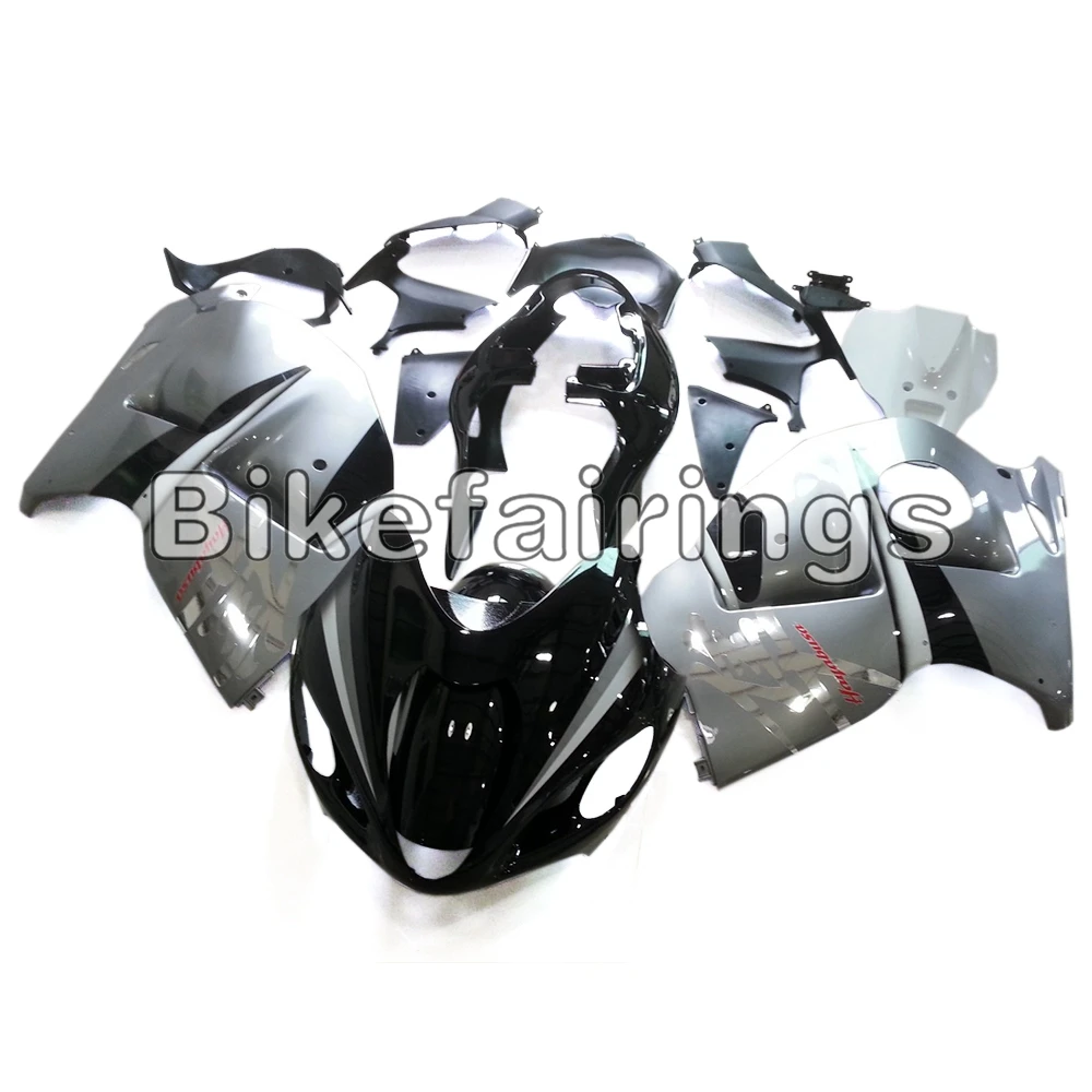 Полный комплект обтекателя Для Suzuki GSXR1300 Hayabusa 1997-2007 98 99 00 01 02 03 04 05 06 ABS Мотоциклетный кузов блеск для губ серебристый, черный