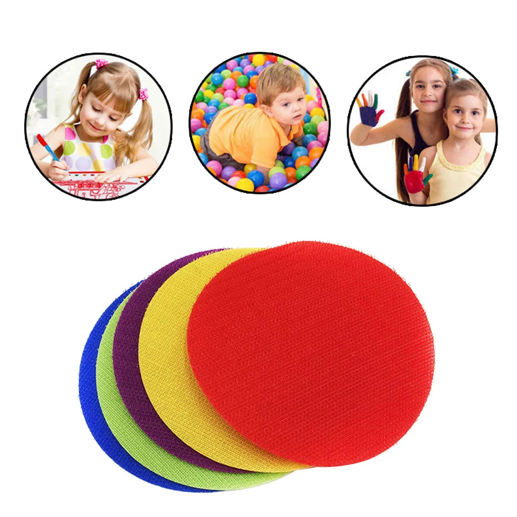 

30 pcs Classroom Magic Mark Its Sitting Carpet Mat Spots to Educate Student Multi-color Nylon Round Mark Sticker 2019 New