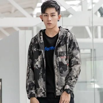 

2019 Autumn New Jacket Men Bomber Jacket Casual Wild Ins Tide Brand Loose Jacket Camouflage Tooling Men Jacket