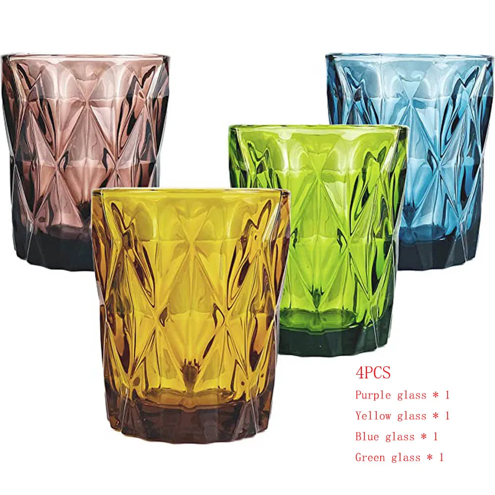 https://ae01.alicdn.com/kf/H3eeb3c1a450b4cc1bd9daf4c4e430868J/Colorful-drinking-glass-water-glass-a-set-of-4-oz-vintage-glass-juice-cups-heavy-glass.jpg