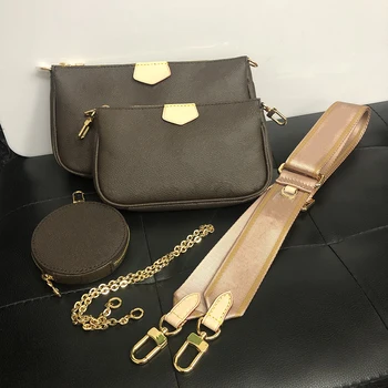

Free shipping Luxury brand MULTI POCHETTE ACCESSORIES chain bag High quality M44813 multifunctional clutch bag 3PCS shoulder bag
