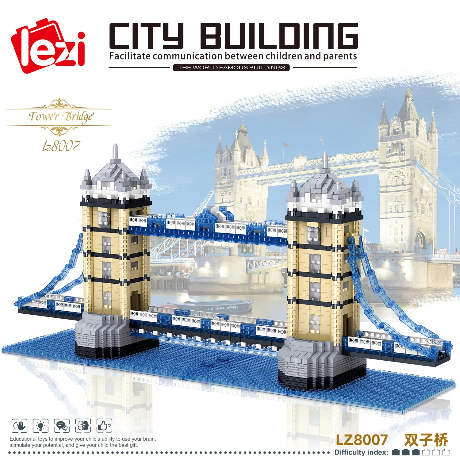 Bausteine Set 17004 Berühmte Architektur London Bridge Modell Spielzeug kinder 