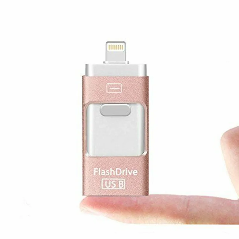 OTG USB флэш-накопитель для Iphone 5/5S/5c/6/6 Plus/Iphone 7 Plus/8/iPad/Android флешки USB мини флэшки USB флэш-памяти металла 128 Гб 64 Гб оперативной памяти, 32 Гб встроенной памяти, USB 3,0