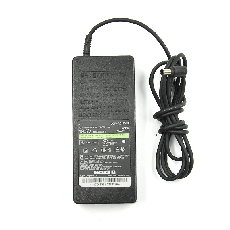 Б/у адаптер питания зарядное устройство VGP-AC19V15 19,5 в 6.2A для sony VGP-PRZ20C